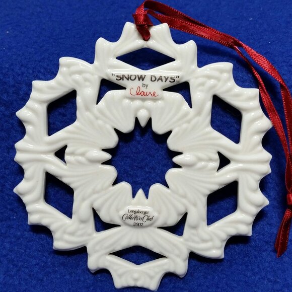 Longaberger Snow Days 2002 Claire Snowflake Ornament Collector's Club In Box - Picture 4 of 10